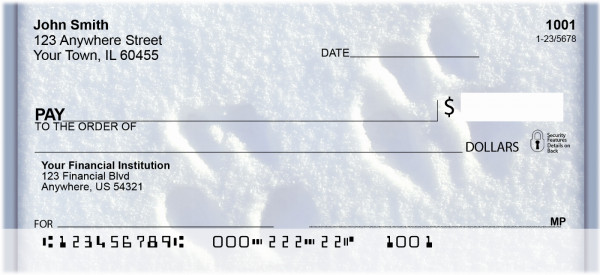 Animal Tracks in the Snow Personal Checks | ZGEO-30