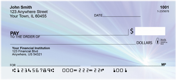 Spark of a Blue Flame Personal Checks | ZGEO-36