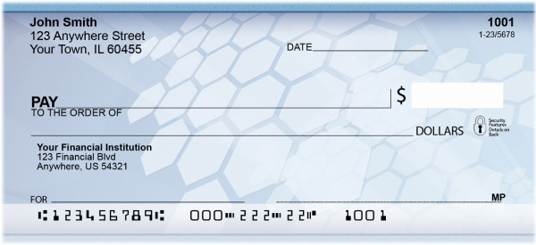 Digital Hexagons Personal Checks | ZGEO-42