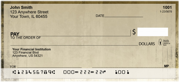 Coffee Grunge Personal Checks | ZGEO-55