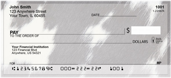 Cow Prints in Black and White Personal Checks | ZGEO-70