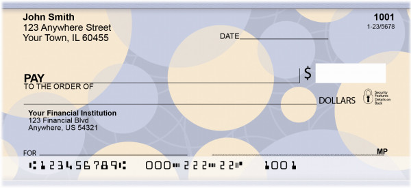 Golden Blue Dots Personal Checks | ZGEO-72