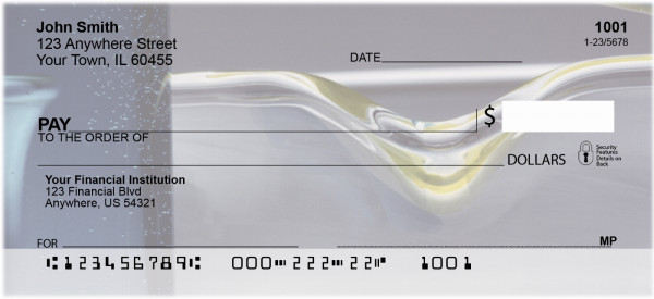 Melted Glass Personal Checks | ZGEO-78