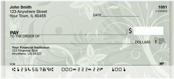 Filigree Flowers Personal Checks | ZGEP-05