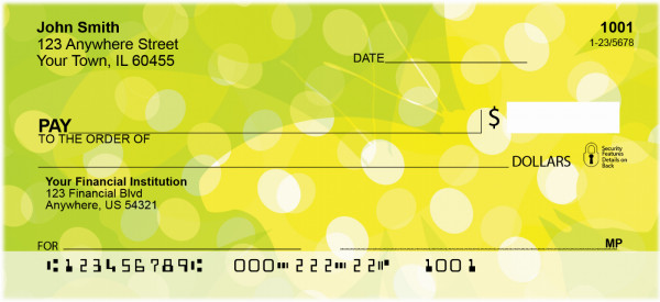 Dotted Yellow Butterflies Personal Checks | ZGEP-12