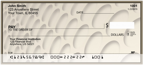 Taupe Circles Personal Checks | ZGEP-25