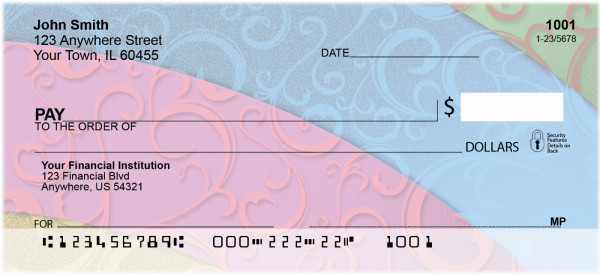 Rainbow Filigree Personal Checks | ZGEP-39