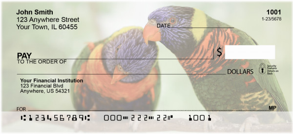 Love Birds In The Tropics Personal Checks | ZLOV-04