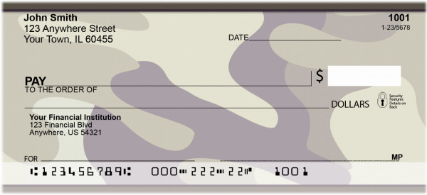 Camouflage Browns and Greens Personal Checks | ZMIL-08