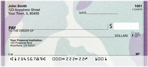 Tempting Teal Camos Personal Checks | ZMIL-28