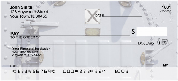 Navy Metals Personal Checks | ZMIL-42