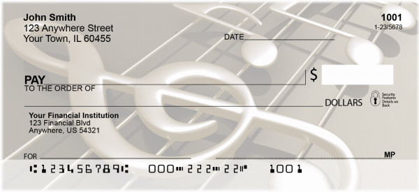 Treble Clef Notes Personal Checks | ZMUS-12