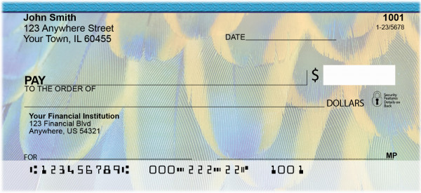 Feather Blues Personal Checks | ZNAT-25