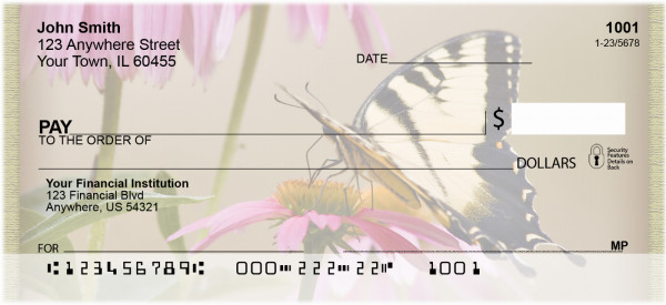 Brown Eyed Susans With Butterfly Personal Checks | ZNAT-38