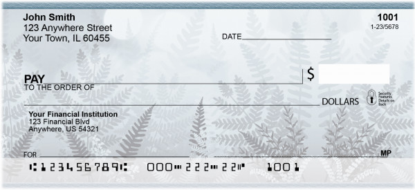 Blue Ferns Personal Checks | ZNAT-41