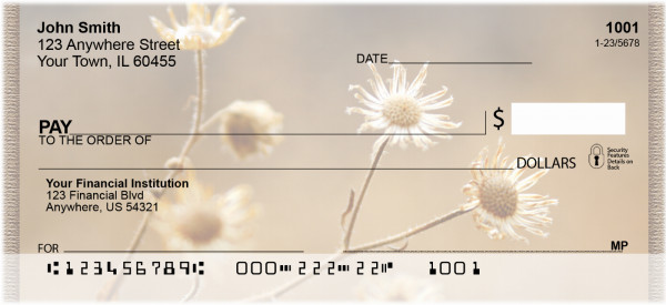 Dried Flowers Personal Checks | ZNAT-57