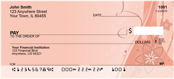 Filigree Floral And Lace Abstract Personal Checks | ZNAT-70