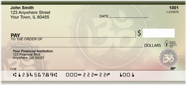Hinduism Aum Symbols Personal Checks | ZREL-24