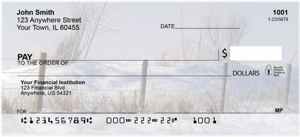 Barbed Wire Fence Posts Personal Checks | ZSCE-35