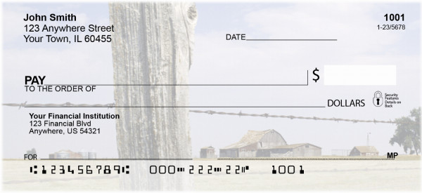 Barbed Wire Fences Personal Checks | ZSCE-36