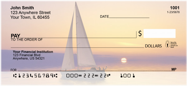 Sailboats At Sunrise Personal Checks | ZSCE-73