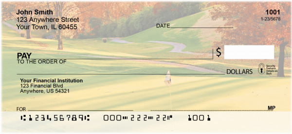 Golf Courses In Autumn Personal Checks | ZSPO-41