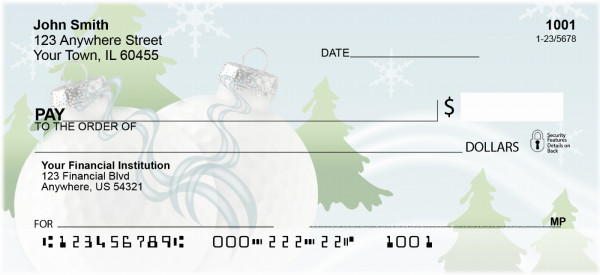 Golf Christmas Ornaments Personal Checks | ZSPO-69