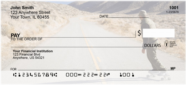 Highway On Skateboard Personal Checks | ZSPO-76