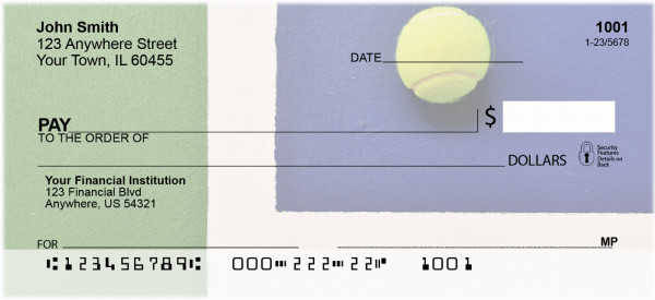 Abstract Tennis Court Personal Checks | ZSPO-81