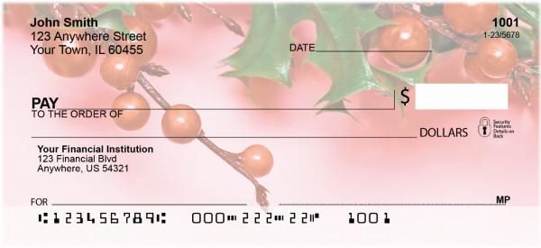 Holly On Pastels Personal Checks | ZXMS-02