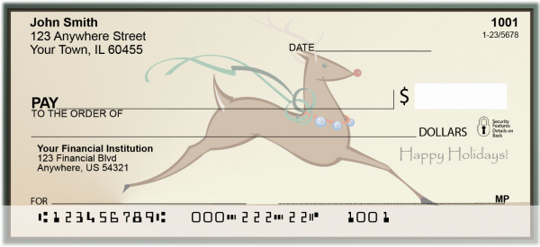 Christmas Reindeer Personal Checks | ZXMS-27
