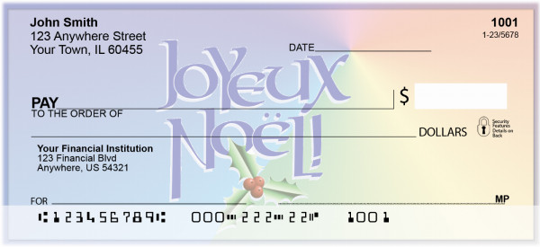 French Holiday Greetings Personal Checks | ZXMS-42